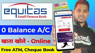 Equitas zero balance account opening online  Equities Bank Selfie Saving Account Open Online 2024 [upl. by Vivi]