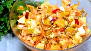 Chicorée Salat mal anders mit einer Geheimzutat in 5 Minuten Mit Orange Apfel amp leckerem Dressing [upl. by Aihsemaj]