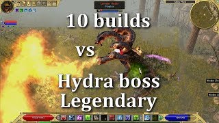 Titan Quest Ragnarok 10 builds VS Lernean Hydra Legendary [upl. by Chemar]