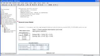 SPSS Tutorial Repeated measures ANOVA [upl. by Riggall250]