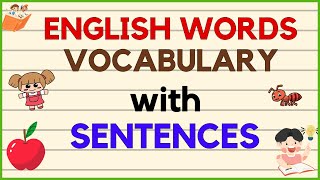 LEARNING VOCABULARY WORDS with SENTENCES for CHILDREN  Reading and Vocabulary Skills  Part 1 [upl. by Daly856]