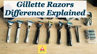 Gillette Razors  Types of Gillette Cartridges  Difference in Razors 4K gillette gillette [upl. by Ahsit]