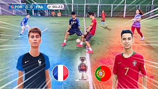 FINAL DA EUROCOPA 2020 PORTUGAL vs FRANÇA JOGO 3 vs 3 DESAFIOS DE FUTEBOL ‹ Rikinho › [upl. by Westlund]