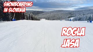 Rogla  Jasa Ski Run Uncut  Slovenia  Snowboarding POV [upl. by Corrianne]