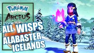 Pokemon Legends Arceus – All Wisp Locations in Alabaster Icelands [upl. by Eselrahc504]