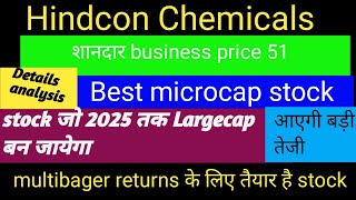 Hindcon Chemical LTD📊 ₹50 से बढ़कर ₹500 टारगेट 🚀1000 आपको लाखों रुपए बना कर देगा🚀 [upl. by Polish]