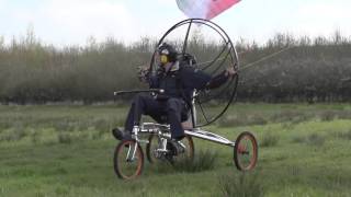 Paravelo Flying Bike featuring the Parajet Volution paramotor [upl. by Lili]