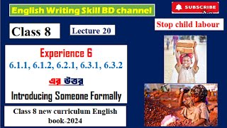 20 class 8 English chapterexperience 6 ৮ম শ্রেণির ইংরেজি অধ্যায় ৬ page 7983 611632 [upl. by Yci124]