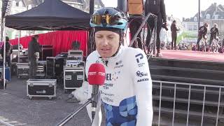 Jakob Fuglsang  Interview at the start  Amstel Gold Race 2022 [upl. by Ettesel]