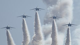 新田原エアフェスタ２０１４＝ブルーインパルス、米軍Ｆ－１６が曲技飛行披露 [upl. by Maiocco]