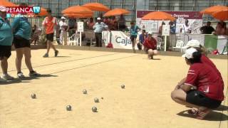 Campeonato España Petanca Tripletas Femenina Final 2014 CP Bahia vs CP San Boi [upl. by Lirva]