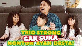 TRIO STRONG GA SUKA AYAH DESTA GENIT SUKA PEGANG PEGANG DI TV PEGANG APA [upl. by Melonie]