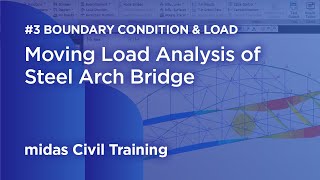 Moving load analysis of arch bridge 3 Assign boundary conditions and loads [upl. by Teresina]