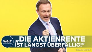 CHRISTIAN LINDNER quotAktienrente ist ein Paradigmenwechselquot Ein Blick auf die Kritik der Opposition [upl. by Zetram483]