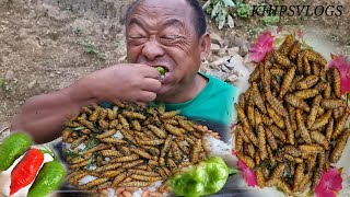 Most expensive silkworm 🐛 with Naga King Chilli  khipsvlog3739 [upl. by Jahdal938]