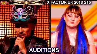 AUDITIONS Fails Ross Alexander In Costumes  Livia amp The Elementals week 1 X Factor UK 2018 [upl. by Armillia643]