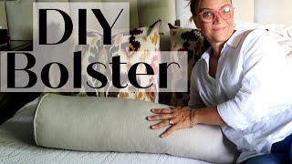 DIY bolster pillow cover with invisible zipper [upl. by Alarick]