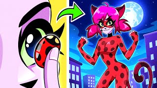 I Became Ladybug 😱🐞Cat Noir and Me Are Living Secret Life [upl. by Paget]