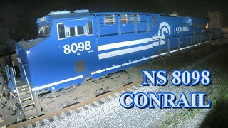 Norfolk Southern NS 8098  Conrail  ES44AC Heritage Unit by Live Cam April 2 2024 [upl. by Ailugram]