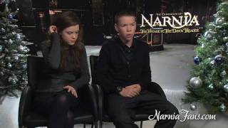 NarniaFanscom Interview with Georgie Henley and Will Poulter about Dawn Treader [upl. by Viens]