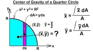 Mechanical Engineering Centroids amp Center of Gravity 5 of 35 Center of Gravity of a 14 Circle [upl. by Mixam36]