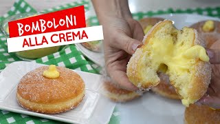 Bomboloni alla crema ricetta facile per dei bomboloni fritti super soffici [upl. by Aikrehs]