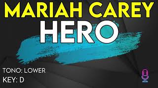 Mariah Carey  Hero  Karaoke Instrumental  Lower [upl. by Vivyanne]