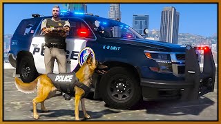 GTA 5 Roleplay  I Become K9 Cop Unit  RedlineRP [upl. by Oswell798]