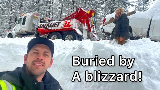 Stuck in the ditch and buried by a blizzard [upl. by Jar]