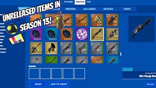 Unreleased Items in season 13 fortnite creative 2024 [upl. by Ennairda]