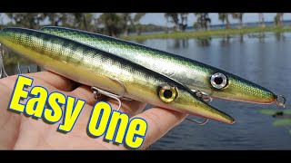 How to Make a Needlefish Plug Making a Wooden Striper Lure surfcasting luremaking [upl. by Initsed]