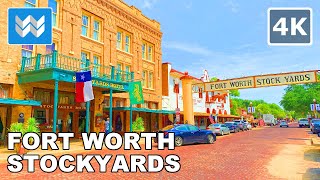 4K Historic Fort Worth Stockyards in Texas USA  Walking Tour amp Travel Guide 🎧 [upl. by Chace]