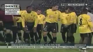 Resumen  Octavos de final  Barcelona vs Once Caldas  Copa Libertadores 2004 [upl. by Vandyke]