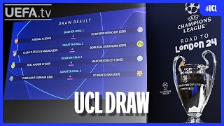 UEFA Champions League Quarterfinal amp Semifinal draw [upl. by Adyela]