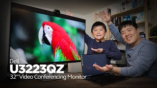 Dell 32quot 4K Video Conferencing Monitor Unboxing Set up amp Testing  UltraSharp U3223QZ [upl. by Bremble]