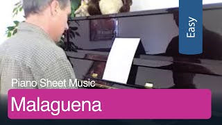 Malaguena  Free Easy Piano Sheet Music  MakingMusicFunnet [upl. by Anoel464]