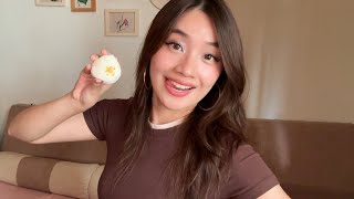 ASMR Eating Mochi Ice Cream [upl. by Aicenert]