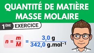 Quantité de matière et masse molaire  Exercice  1ère spé  Chimie [upl. by Pollitt]