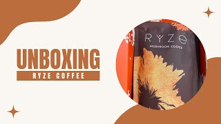 RYZE MUSHROOM COFFEE UNBOXING [upl. by Koa]