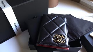 Unboxing Chanel 19 Passport Case [upl. by Atikkin]