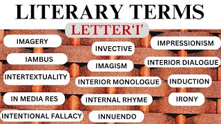 Literary term Series Letter I Dictionary of Literary Terms [upl. by Verne]