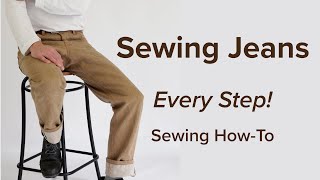 Sewing Jeans  Every Step Tutorial from Angela Kane jeans sewing sewingpatterns style fashion [upl. by Duntson]