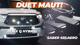 SABER SR1 AERO SUPER SLIM SUPER MAUT  UPGRADE LAMPU INNOVA ZENIX DENGAN MINI PROJIE [upl. by Rolf]