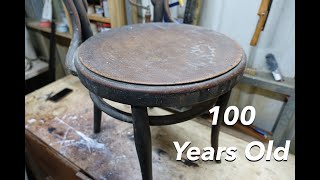 Antique Thonet No 14 Chair Restoration and Refinish [upl. by Icyak]