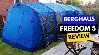 Berghaus Freedom 5 Nightfall Tent Review  Berghaus Freedom 5 Nightfall 1st Pitching [upl. by Mayap958]