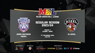 LIVE MBL Regular Season 2023  G24  Johor Southern Tigers vs KL Aseel [upl. by Mcclimans]