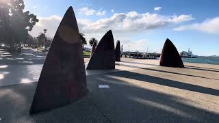 Geelong Waterfront Short Walk recorded today in the gusty 💨 wind 50kmh winds [upl. by Esinaj]