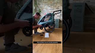 Déballage et Montage de la remorque vélo pour enfants qeridoo Sportrex 2 shorts short unboxing [upl. by Alayne]