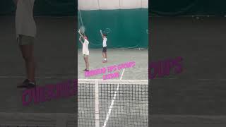 Groups lesson overhead tips tennistips overheadtipscoach gnitou [upl. by Ardra]