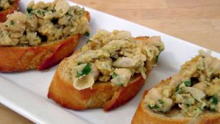 Chickpea Bruschetta  Recipe by Laura Vitale  Laura in the Kitchen Episode 149 [upl. by Tennaj]